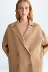 Double-faced stretch-knit oversize jacket