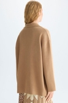 Double-faced stretch-knit oversize jacket