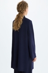 Stretch-knit double-breasted oversize tailored jacket