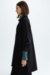 Stretch-knit double-breasted oversize tailored jacket
