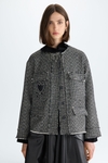 Tweed oversize short jacket
