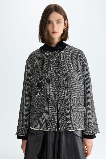 TWEED OVERSIZE SHORT JACKET