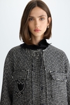 Tweed oversize short jacket