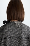 Tweed oversize short jacket