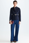 Wool-effect twill fitted short jacket