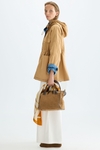 Hooded nylon oversize reversible coat