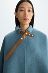 Double-faced wool reversible short coat