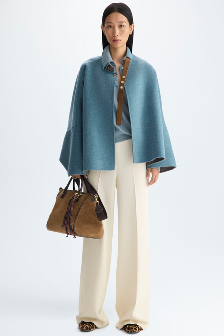 DOUBLE-FACED WOOL REVERSIBLE SHORT COAT