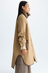 Chequered double nylon reversible coat