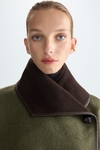 Double-faced wool oversize cape