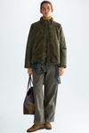Faux fur quilted nylon reversible coat