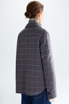 Double-faced wool straight-fit reversible coat