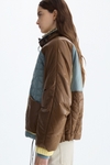 Bauhaus quilted nylon bomber coat