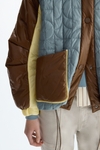 Bauhaus quilted nylon bomber coat