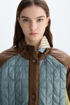 Bauhaus quilted nylon bomber coat