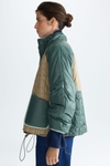 Bauhaus quilted nylon bomber coat