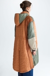 Hooded Bauhaus quilted nylon coat