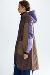 Hooded Bauhaus quilted nylon coat