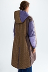 Hooded Bauhaus quilted nylon coat