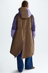 Hooded Bauhaus quilted nylon coat