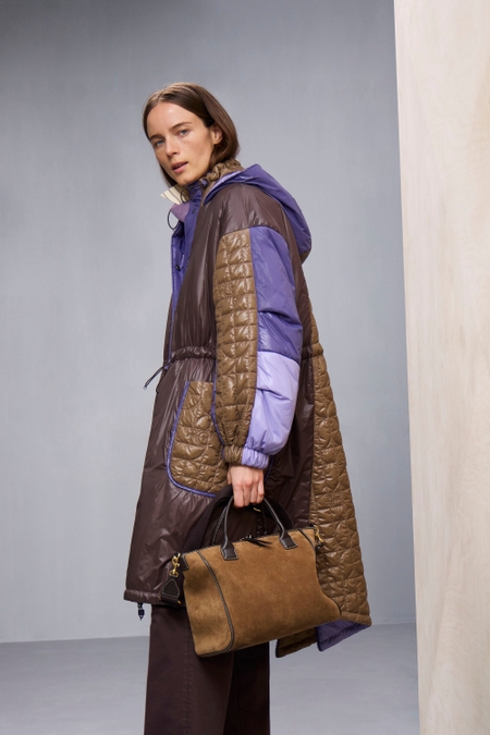 HOODED BAUHAUS QUILTED NYLON COAT