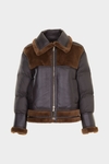 Chaquetón corto doble faz nylon acolchado plumas