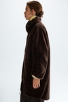 Faux-fur nylon reversible coat