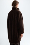 Faux-fur nylon reversible coat