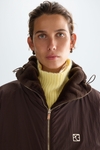 Faux-fur nylon reversible coat