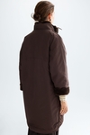 Faux-fur nylon reversible coat