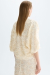 Sequinned tulle bomber jacket