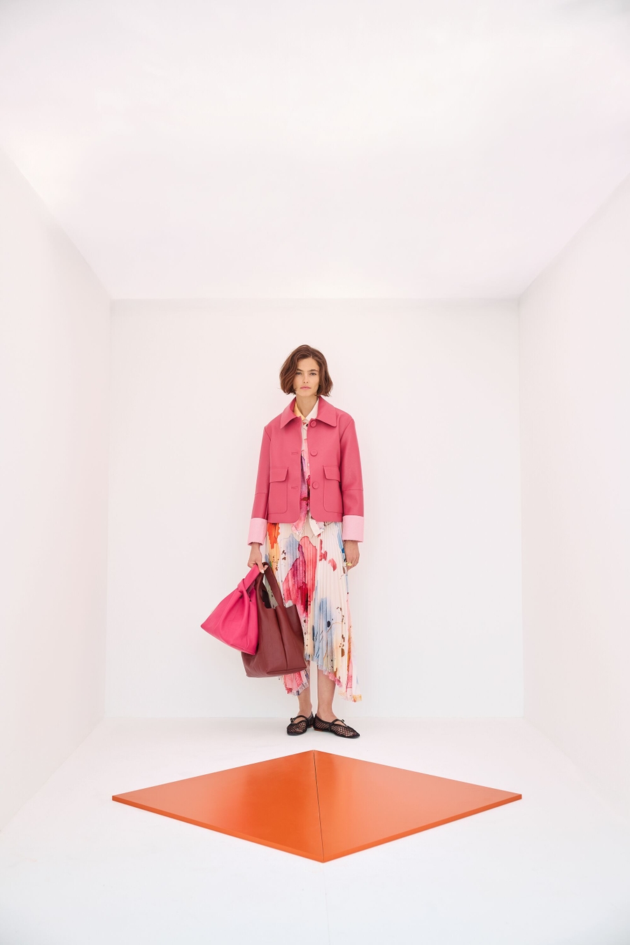 FALDA PLISADA ASIMÉTRICA TWILL ESTAMPADO