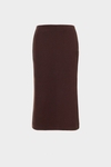 Double-faced straight-fit midi skirt