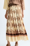 Gambito Gutenberg print twill A-line skirt