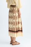 Gambito Gutenberg print twill A-line skirt
