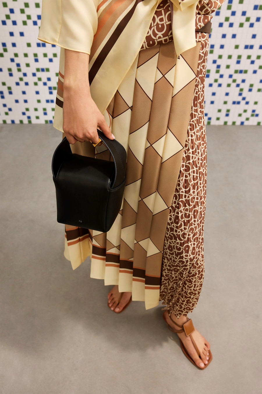GAMBITO GUTENBERG PRINT TWILL A-LINE SKIRT