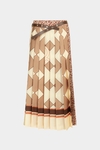 Gambito Gutenberg print twill A-line skirt