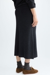 Merino wool knit midi skirt