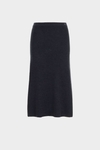 Merino wool knit midi skirt