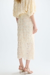 Sequinned tulle straight-fit skirt