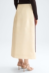 Print duchesse A-line midi skirt