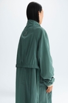 Nylon oversize light trench coat