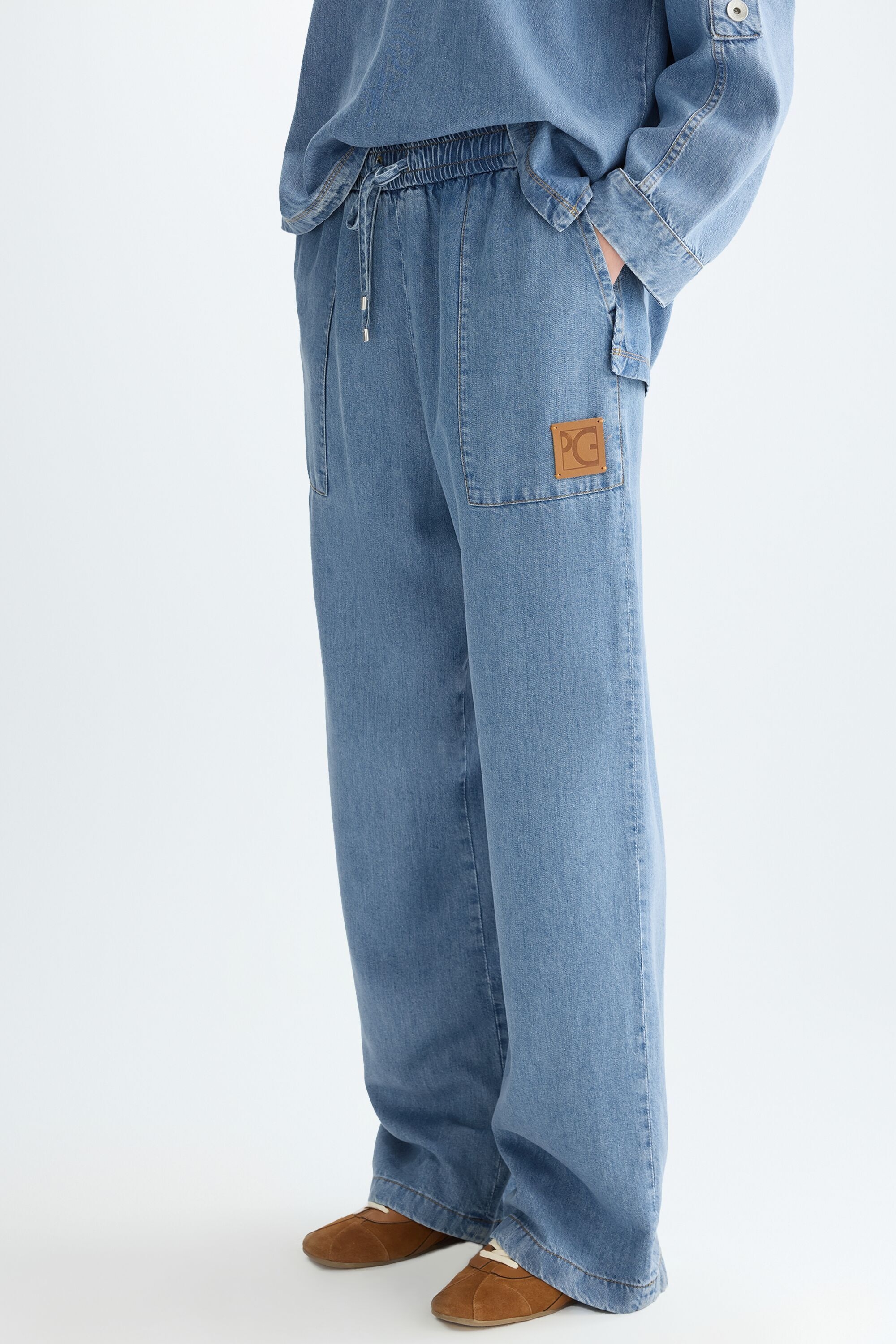 Tencel pyjama-style trousers