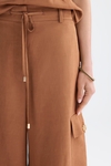 Linen wide-leg trousers