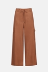 Linen wide-leg trousers