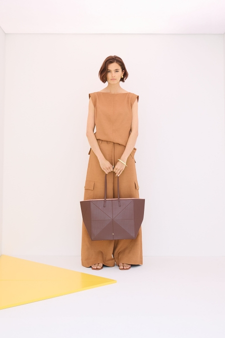 LINEN WIDE-LEG TROUSERS