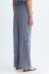 Crinkle linen pyjama-style trousers