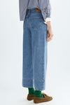 Denim straight-leg trousers