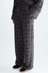 Teddy jacquard straight-leg pyjama-style trousers