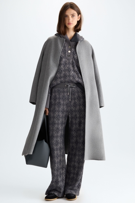 TEDDY JACQUARD STRAIGHT-LEG PYJAMA-STYLE TROUSERS
